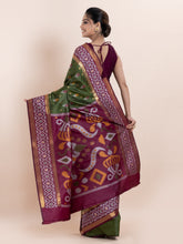 KAVVYA GREEN IKAT WEAVING SAREE